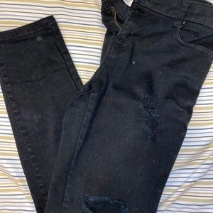Black ripped jeans